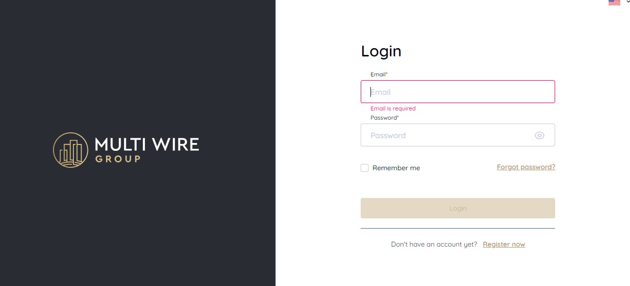 Multi Wire Group Login Page