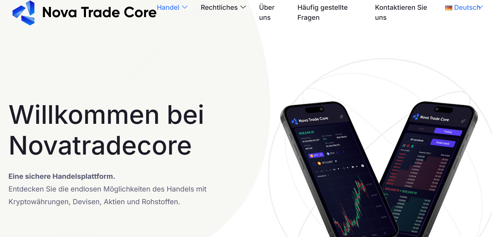NovaTradeCore homepage