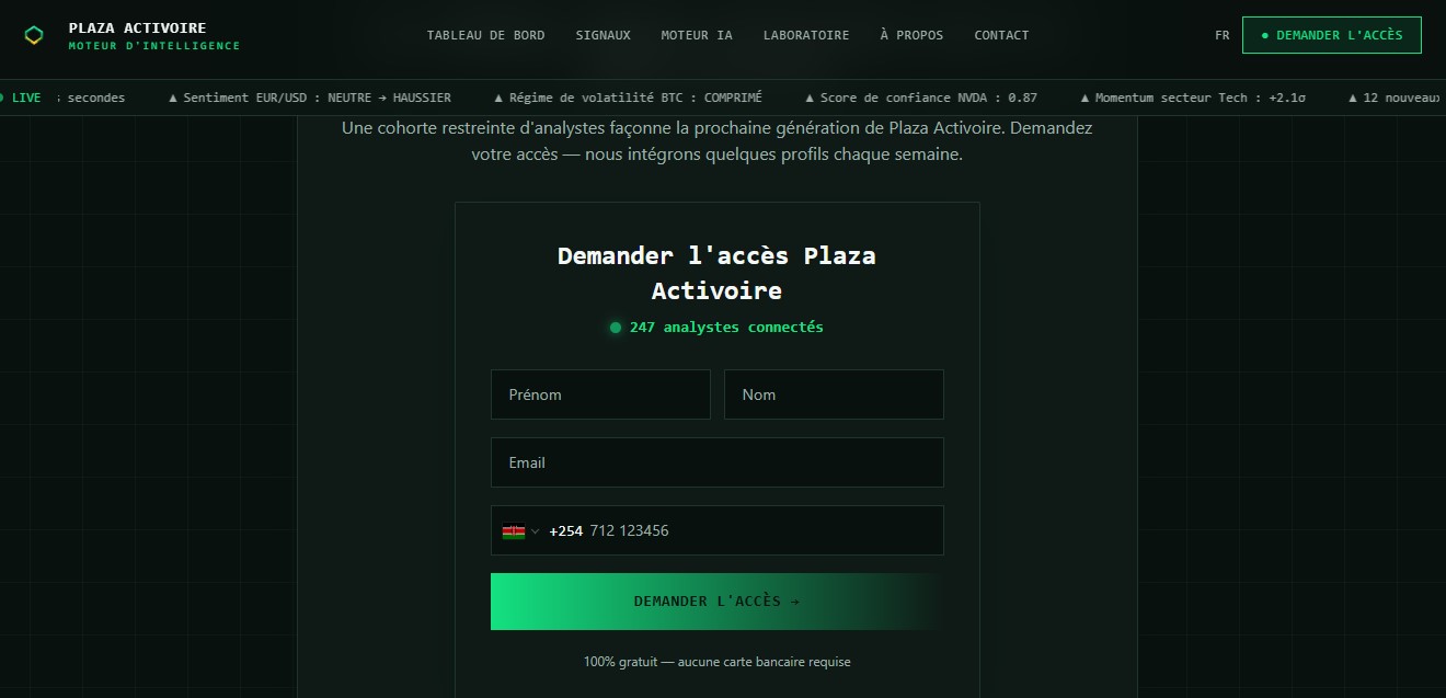 Plaza Activoire Contact Page